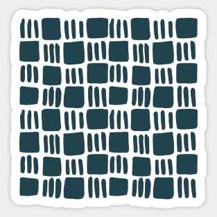 Abstract squares - teal Sticker